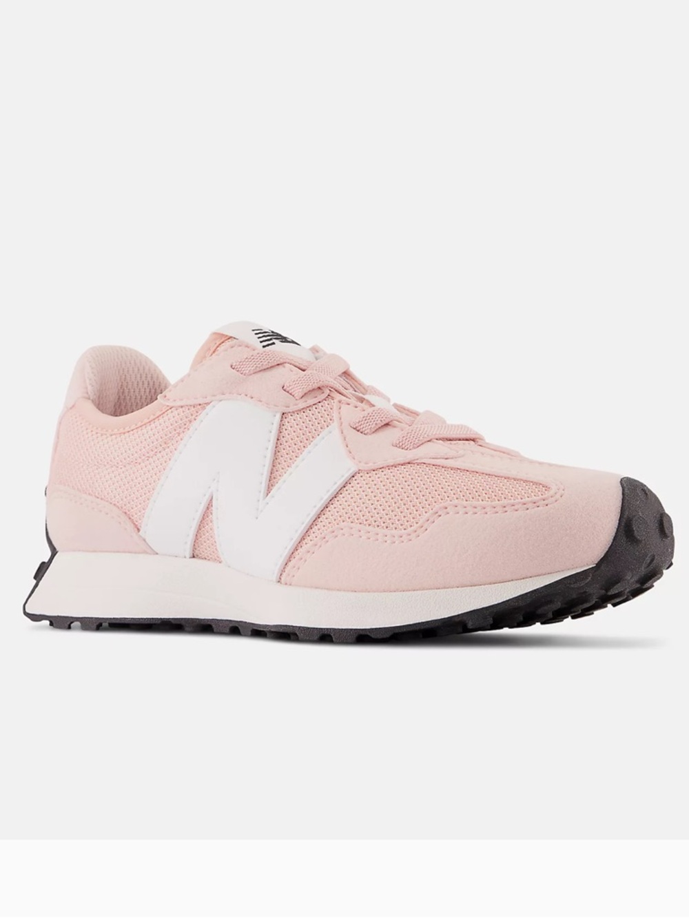 Kids 327 - Size 11 - Pink Haze w NB White - Bungee Lace